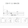Шторка для ванны 90 см BELBAGNO UNO-V-11-90/150-C-Cr